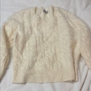 J Crew Cozy Cashmere Cream Cable Sweater